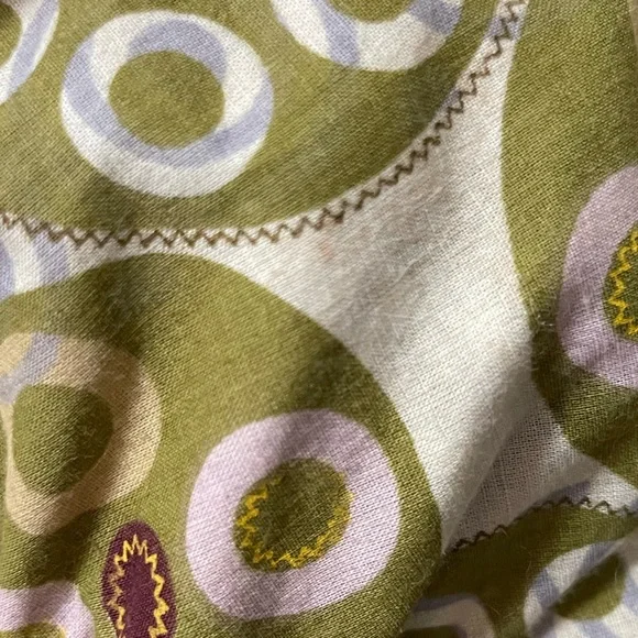 SPREAD CONTROL New York Spaghetti Strap Green Patterned Dress Size Large - Picture 4 of 6